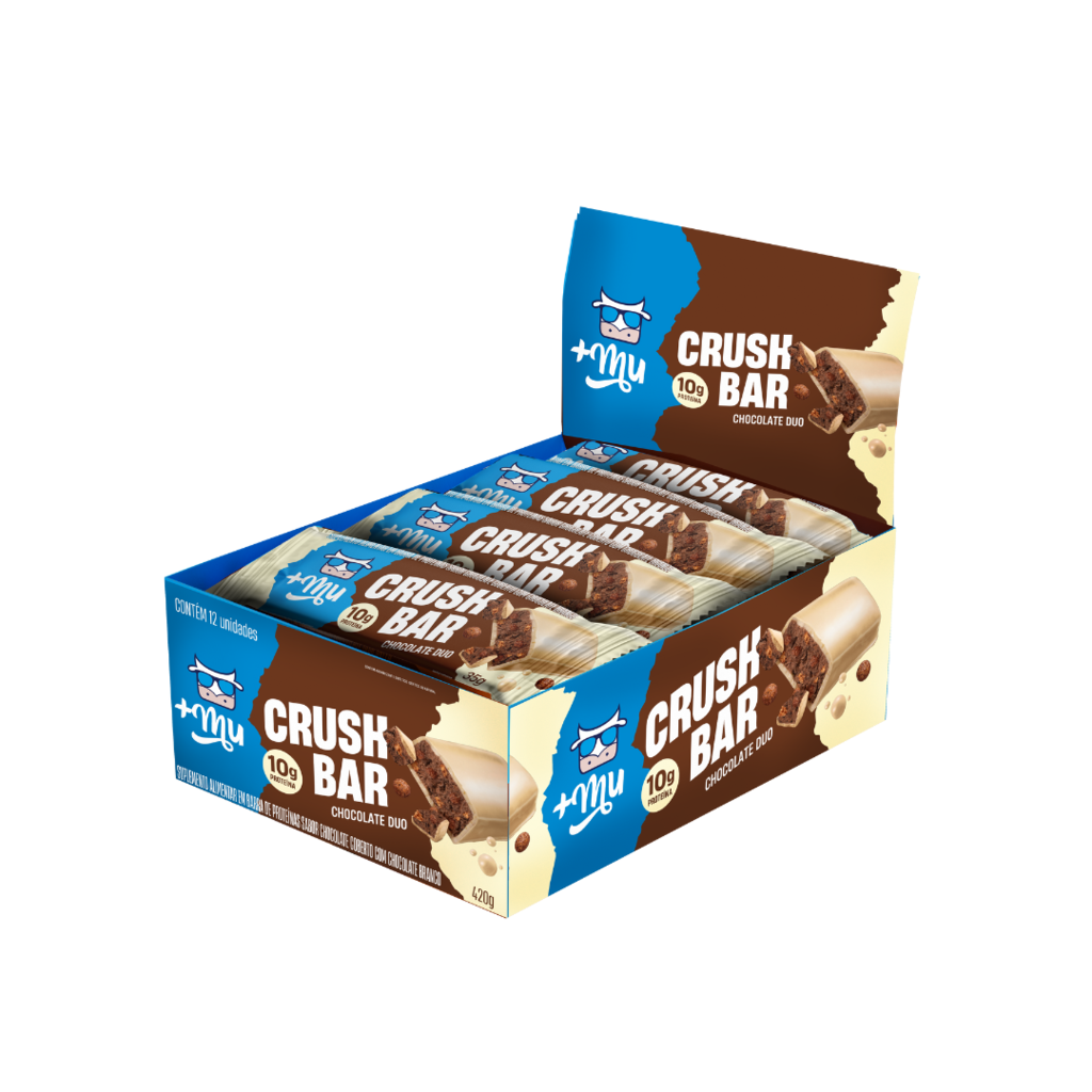 Crush Bar Proteica 12x35g - Chocolate Duo - Mais Mu