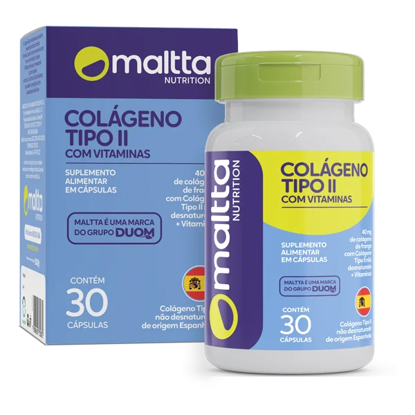 Colágeno Tipo II com Vitaminas 30 cápsulas | Maltta