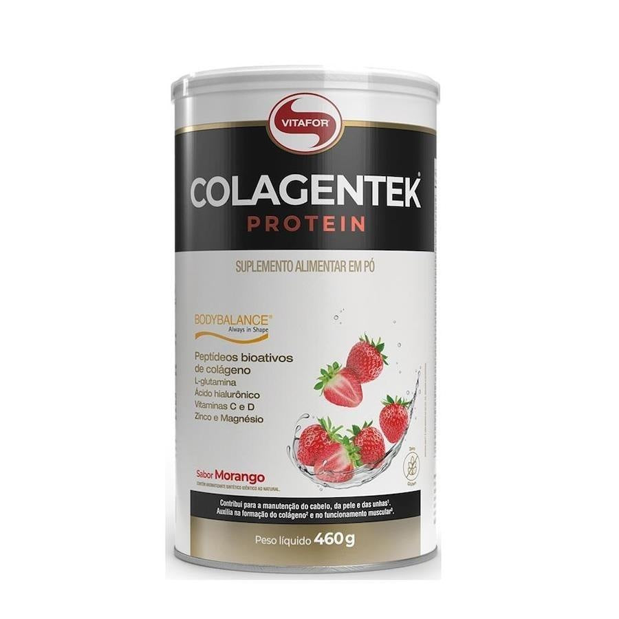 CollagenTek Protein Lata 460g sabor Morango | Vitafor