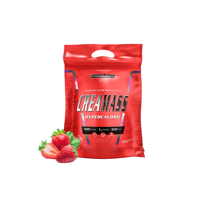 CreaMasss Hipercaloric Morango 3kg IntegralMedica