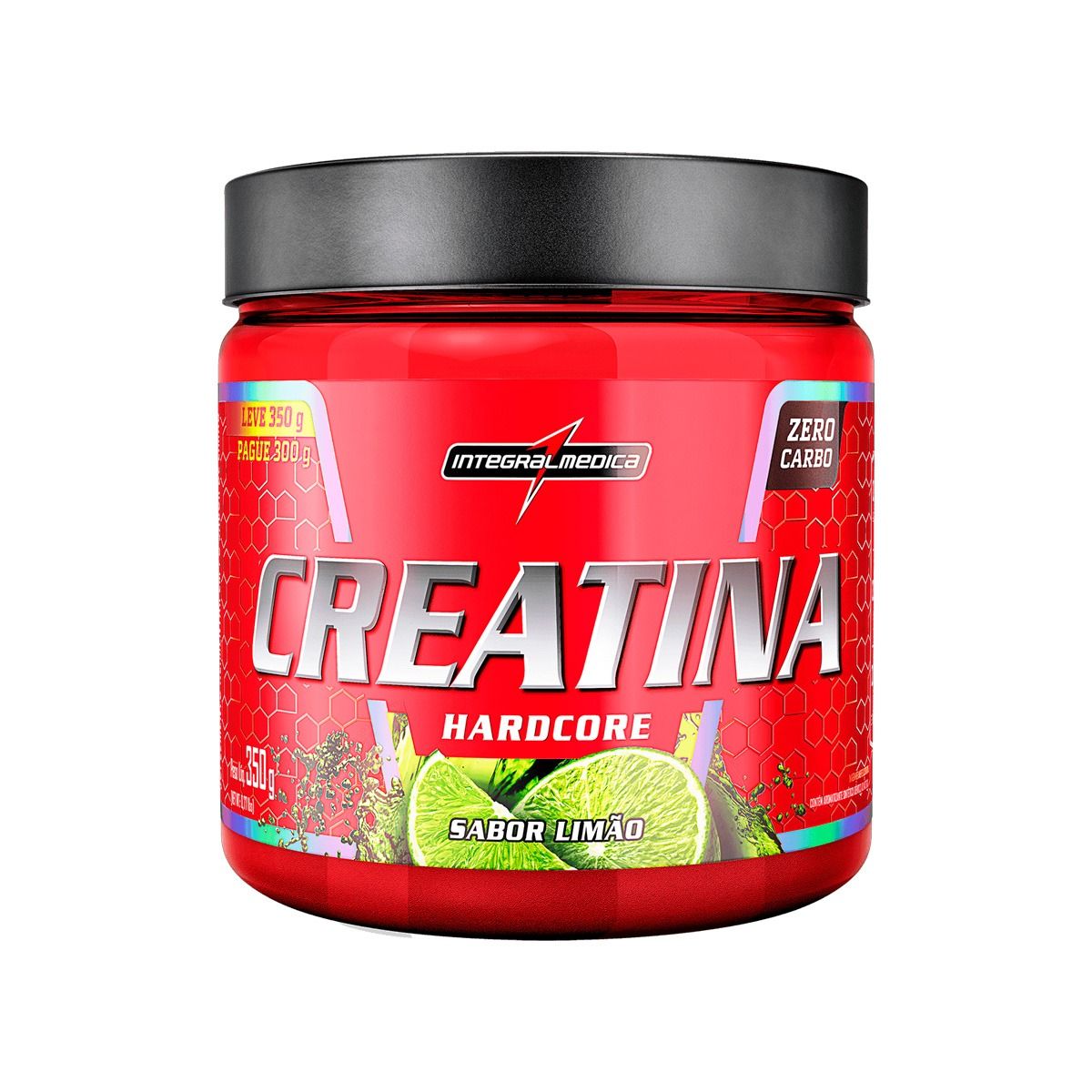 Creatina Hardcore 350g sabor Limão | Integralmédica