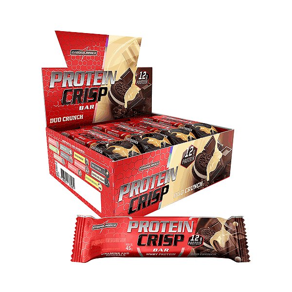 Protein Crisp Bar Caixa c/ 12 Unidades 45G Duo Crunch integralmedica