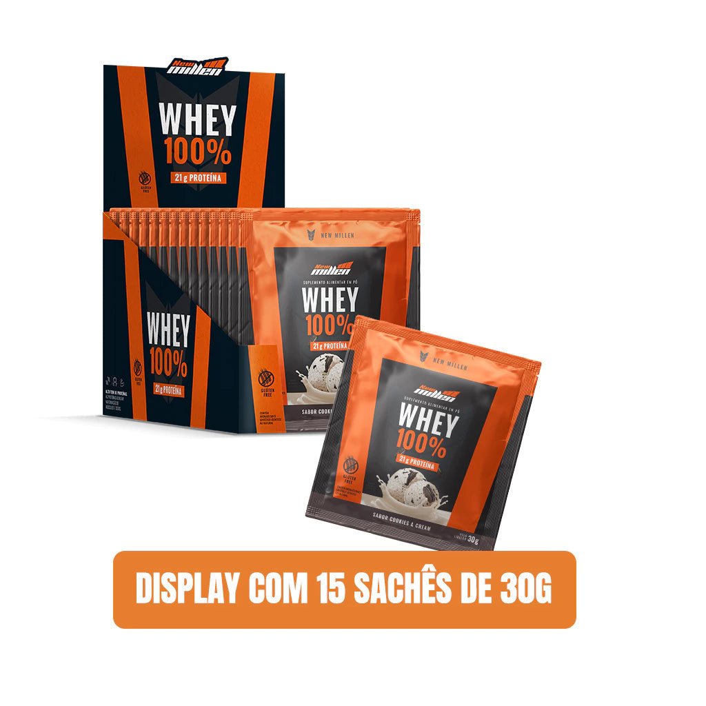 Whey Protein 100% Cookies & Cream 15x30g | New Millen
