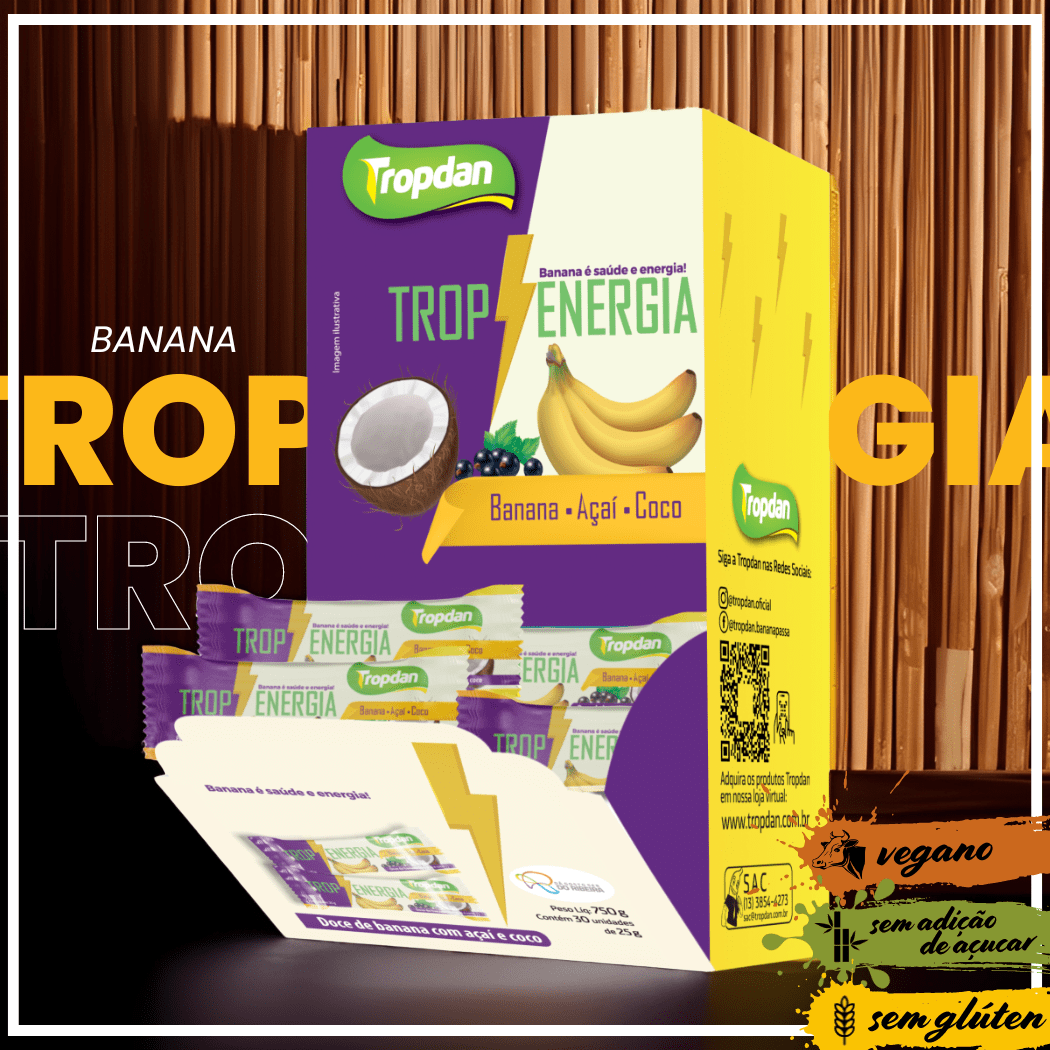 Tropenergia 30X25g Banana/Açai/Coco Tropdan