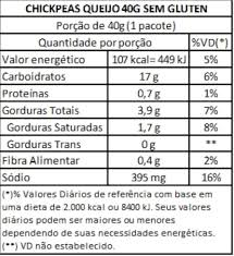 SNACK CHICK PEAS VEGANO S/GLUTEN 40G QUEIJO