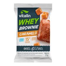 WHEY BROWNIE ZERO AÇÚCAR/LACTOSE/GLUTEN 8X35G CARAMELO