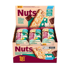 BAR.NUTS ZERO ACUC.S/GLUTEN 12X25G CAST/AMEND/COCO/CHOC.