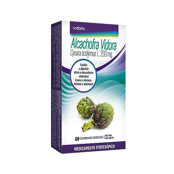 Alcachofra 200mg 60 comprimidos | Vidora