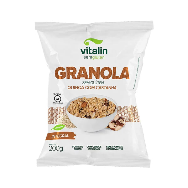 GRANOLA  INTEGRAL VEGANO S/GLUTEN 200G QUINOA C/CASTANHA