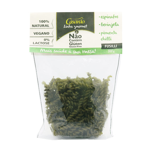 Fusilli de Espinafre, Berinjela e Pimenta Chilli - Casarão 300g