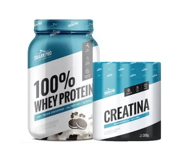 Combo Whey pote 100% Cookies+ Creatina 300g - Sharkpro