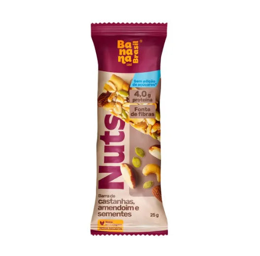 BAR.NUTS ZERO ACUC.S/GLUTEN 12X25G CAST/AMEND/SEMENTES