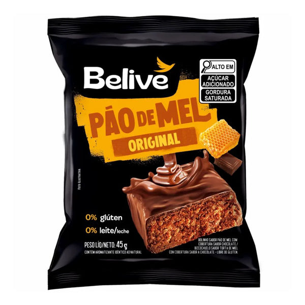 PAO DE MEL BELIVE ZERO S/GLUTEN /ACUC/LACT.10X45G