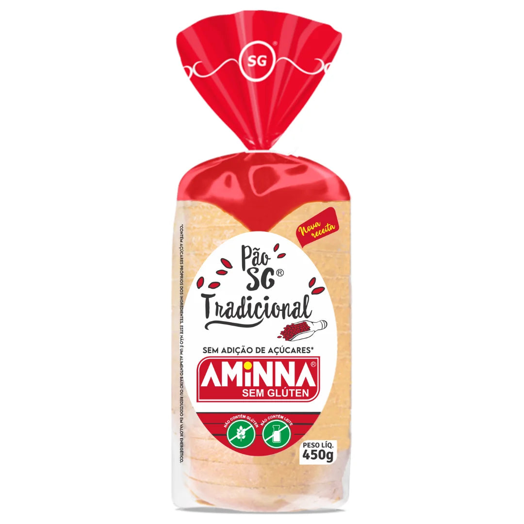 Pao Sem Gluten 450g Tradicional - Aminna