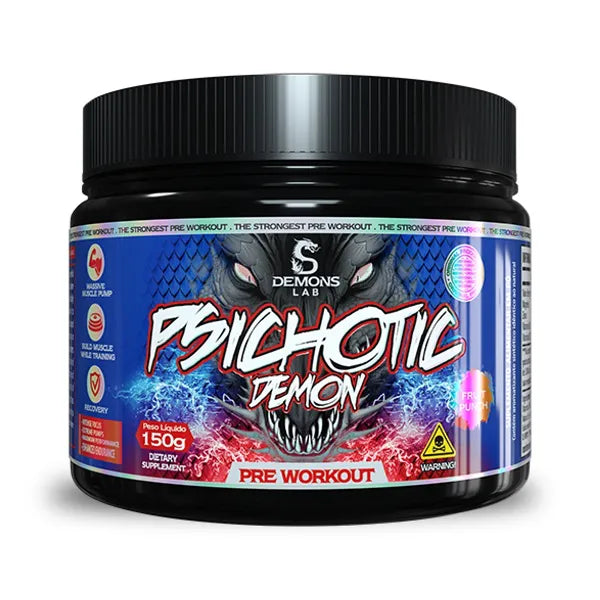 Pré-Treino Psychotic Demon Black 150g Fruit Punch | Demons Lab