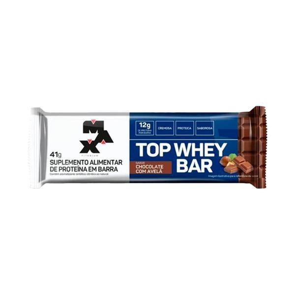 Top Whey Bar 12x41g sabor Chocolate com Avelã | Max Titanium