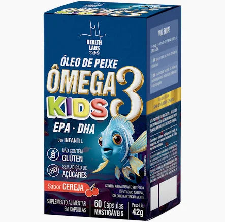 OLEO DE PEIXE OMEGA 3 KIDS 60CPS CEREJA