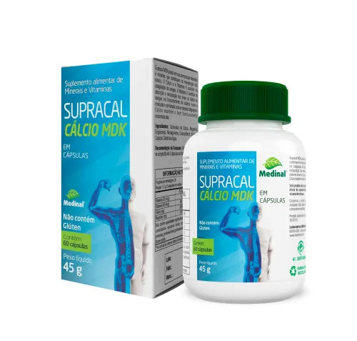Supracal Cálcio MDK 60 cápsulas | Medinal