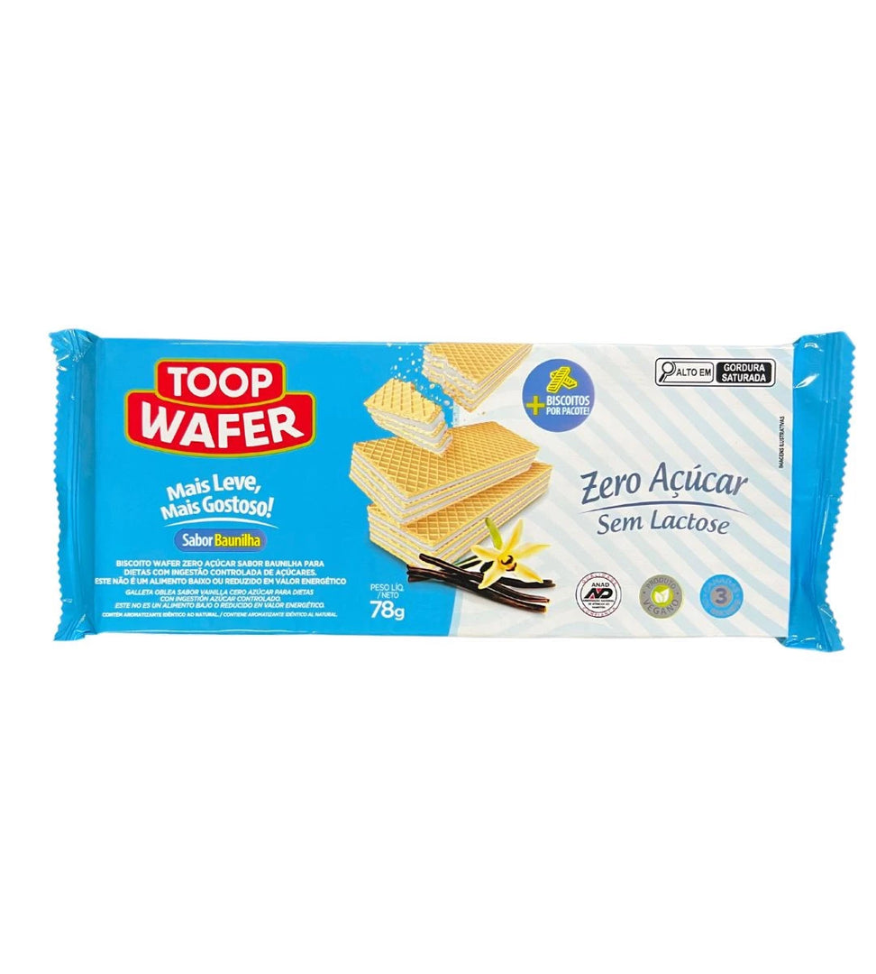 Toop Wafer Zero Açúcar e Zero Lactose 12x32g - Baunilha