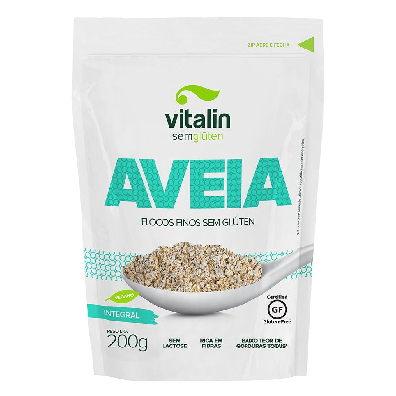 Aveia Flocos Finos Integral Sem Glúten 200G Vitalin