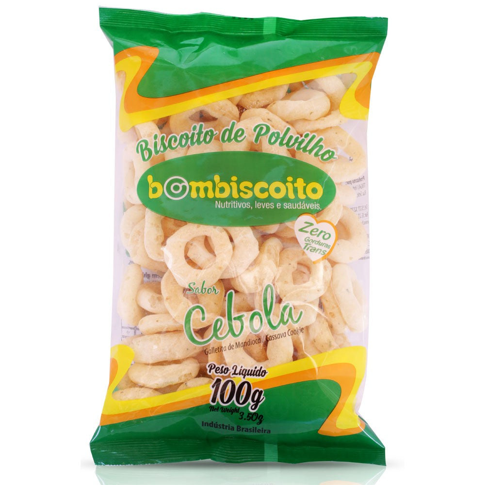 Biscoito Polvilho Cebola S/Glúten 100g Bombiscoito