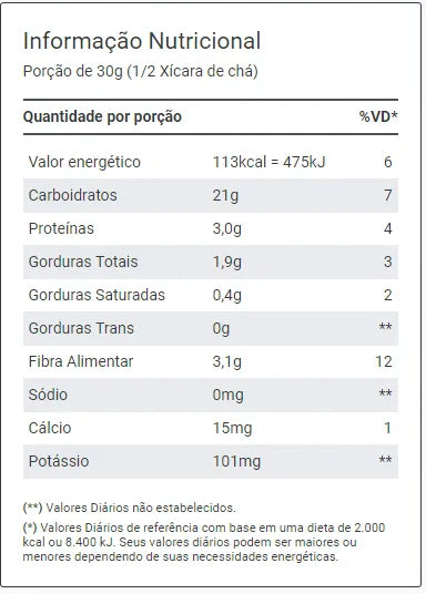 Aveia Flocos Finos Integral Sem Glúten 200G Vitalin