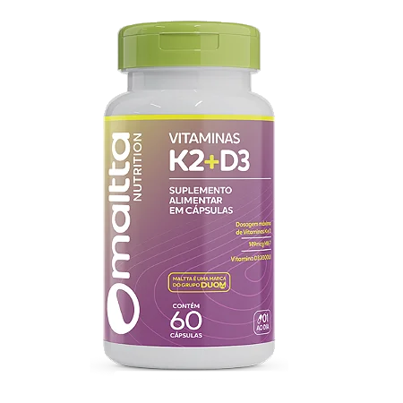 Vitaminas K2 D3 60 cápsulas | Maltta