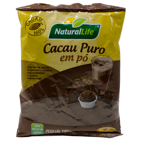 Cacau Em Pó 100% Puro S/Glúten 100g Natural Life