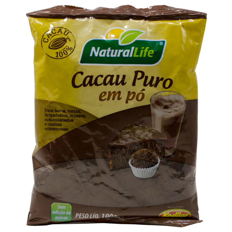 Cacau Em Pó 100% Puro S/Glúten 100g Natural Life